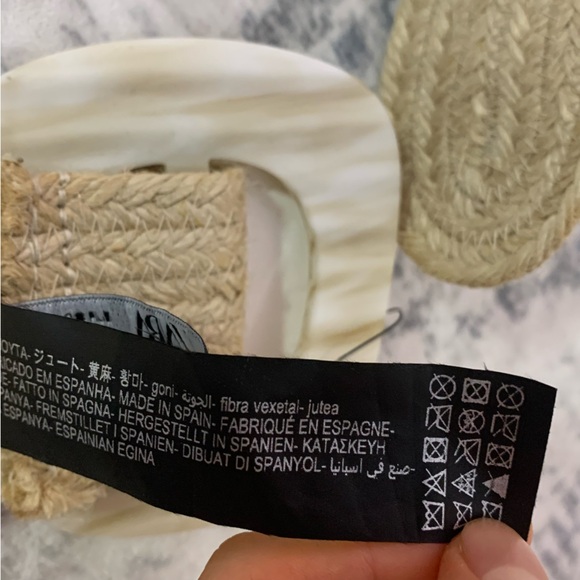 ZARA Beige Jute Woven Belt with Buckle - Picture 7 of 10